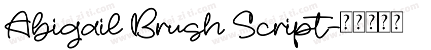 Abigail Brush Script字体转换